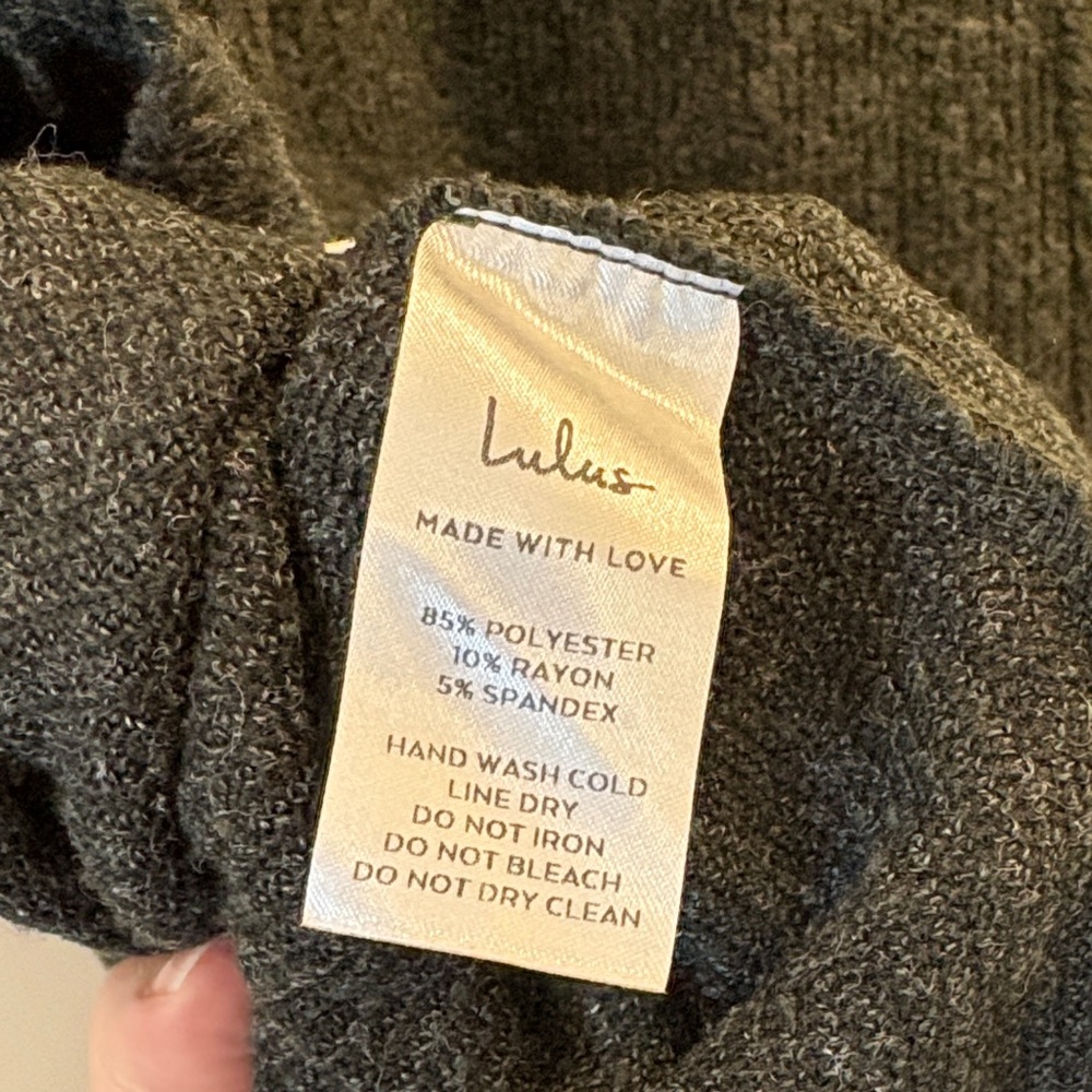 Lulu's Dark Green Turtleneck Sweater Dress (Size XL) - Picture 5 of 5